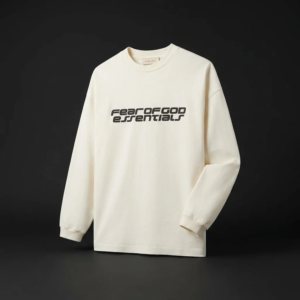 Essentials 90's Long Sleeve Tee - Ivory
