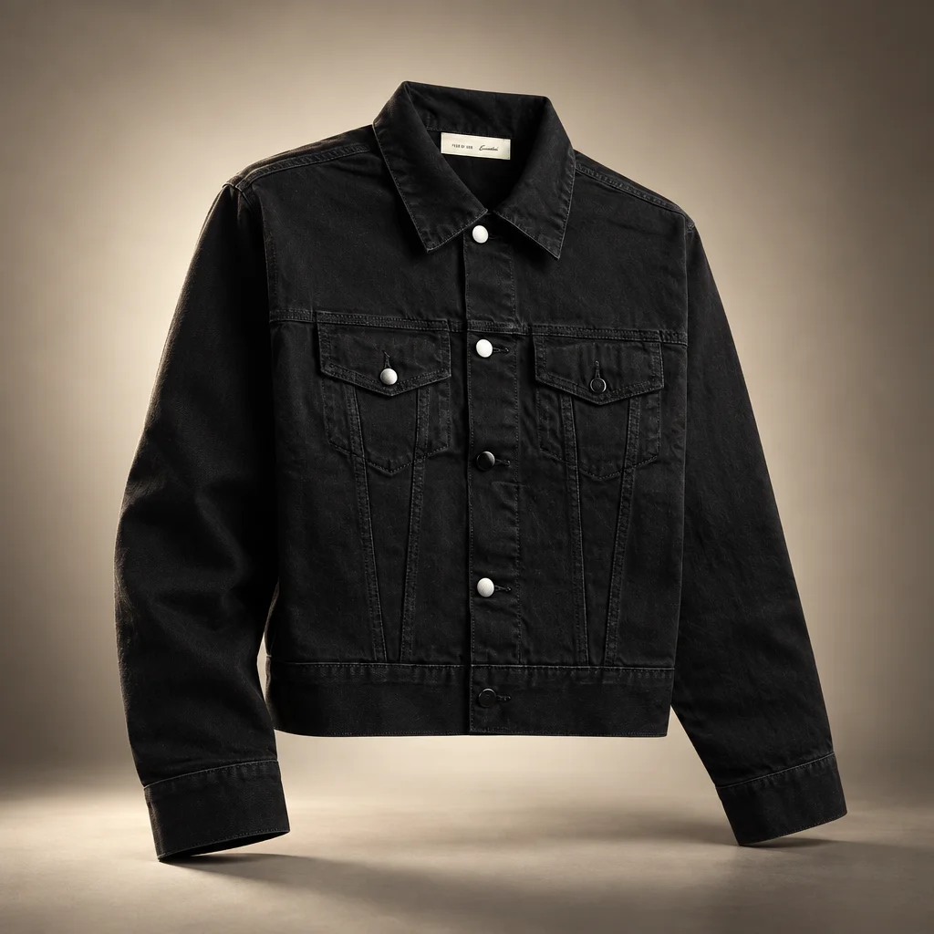 Essentials Classic Denim Jacket - Overdyed Black