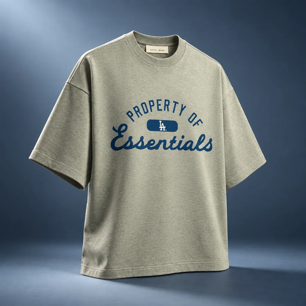 Essentials Dodgers Merch Tee - Concrete Heather