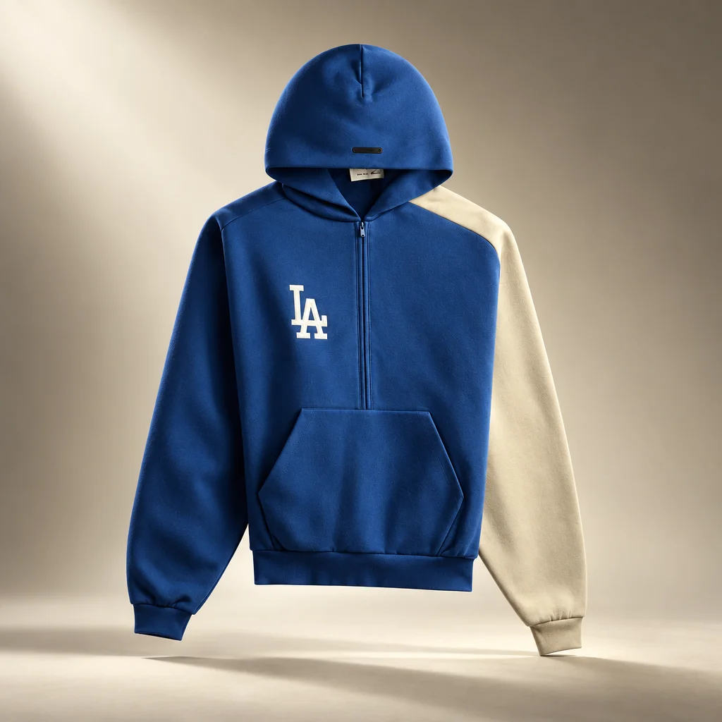 Essentials Dodgers Raglan Half Zip Sport Hoodie - Estate Blue / Seal