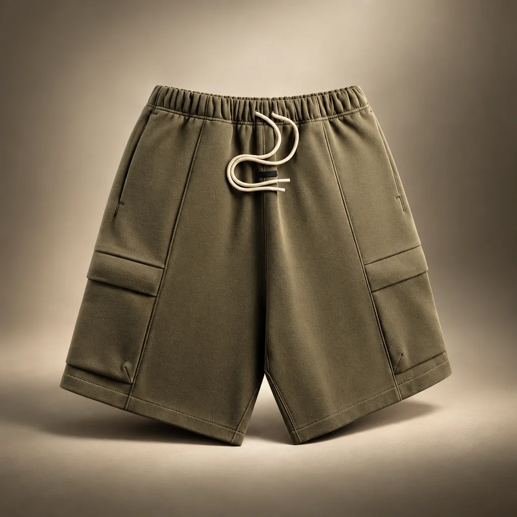 Essentials Fleece Cargo Basketball Short - Moss