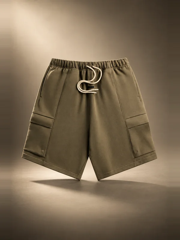 Essentials Fleece Cargo Basketball Short - Moss