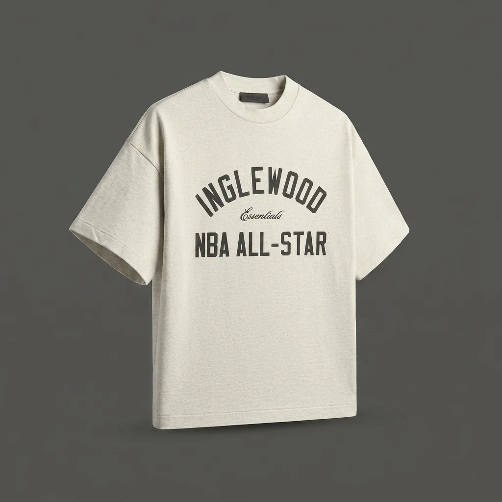 Essentials Inglewood x All Star Weekend '26 90s Tee - Oatmeal Heather