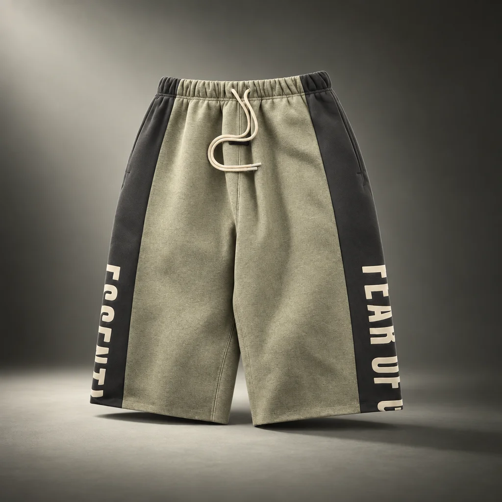 Essentials Panelled Raw Cut Off Sweatpant - Seal Heather / Iron Grey