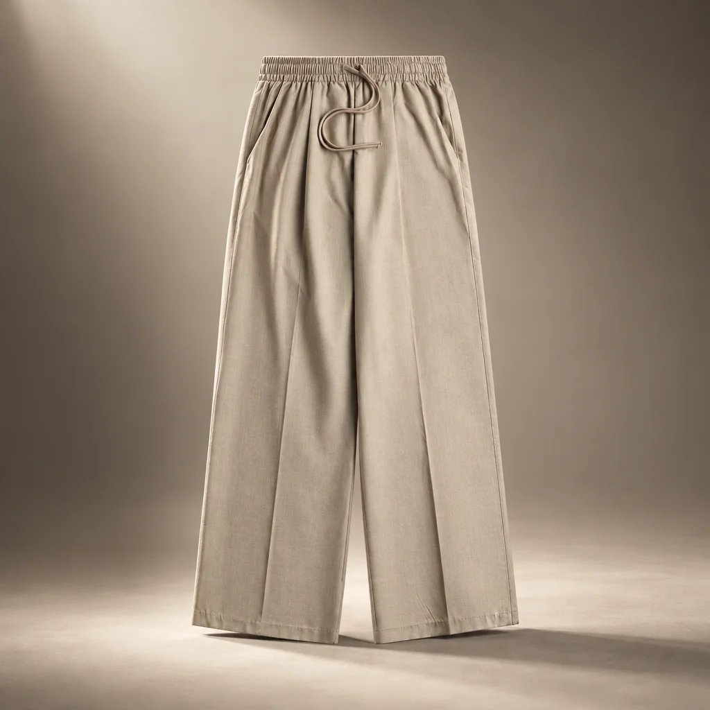 Essentials Silk Blend Pleat Front Drawstring Pant - Seal