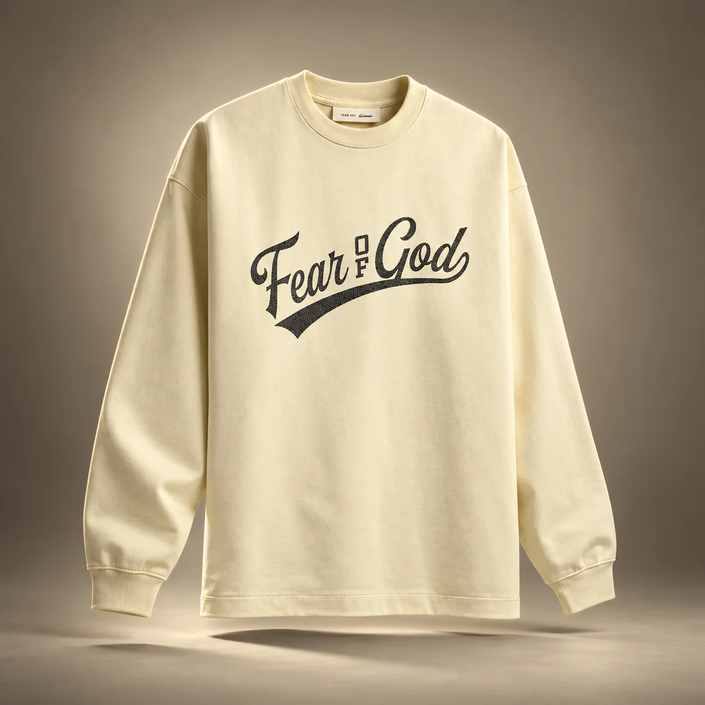 Fear of God Essentials Merch Long Sleeve Tee - Chalk