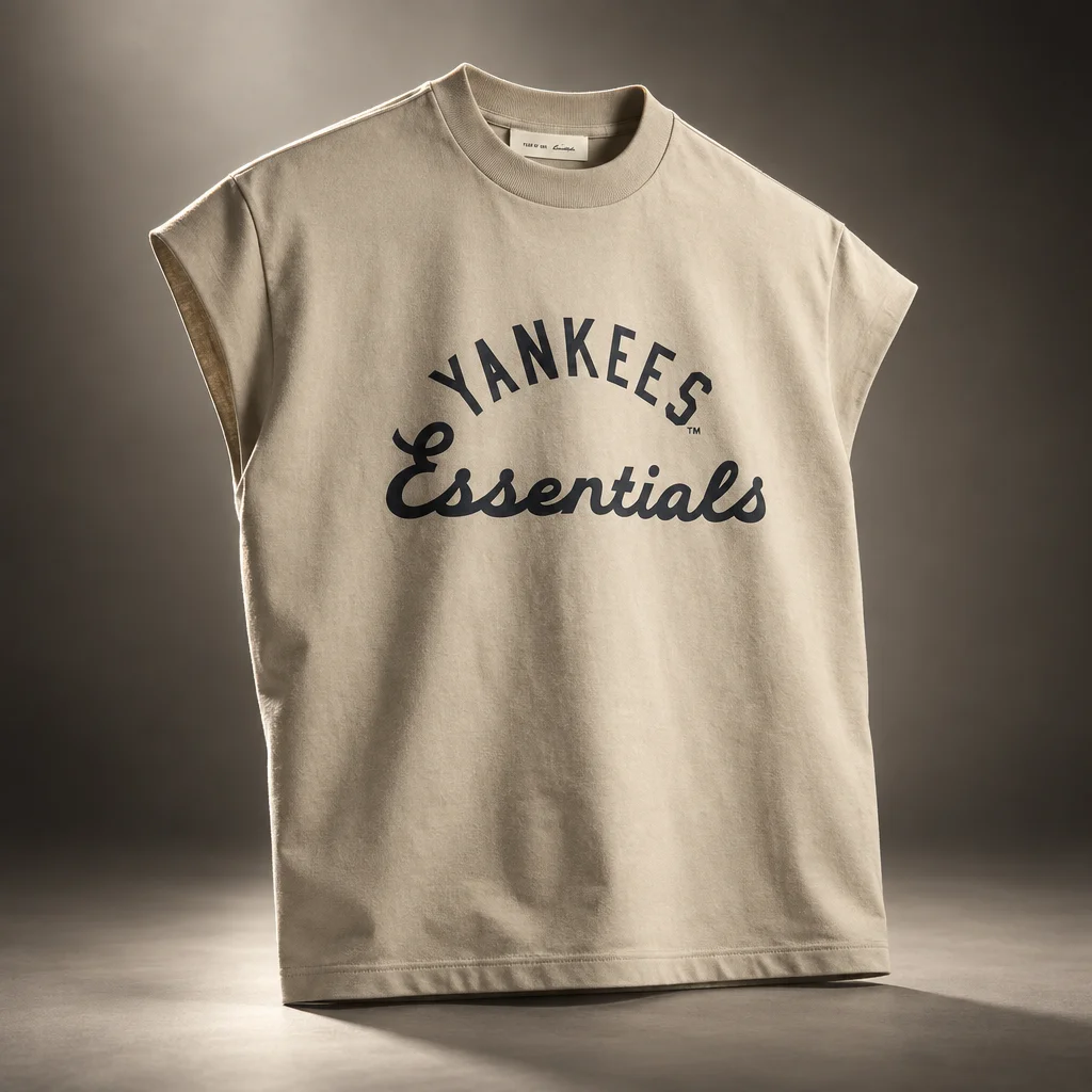 Essentials Yankees 90's Cut Off Tee - Seal