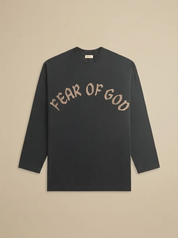 Fear Of God F OF G Long Sleeve Tee - Black