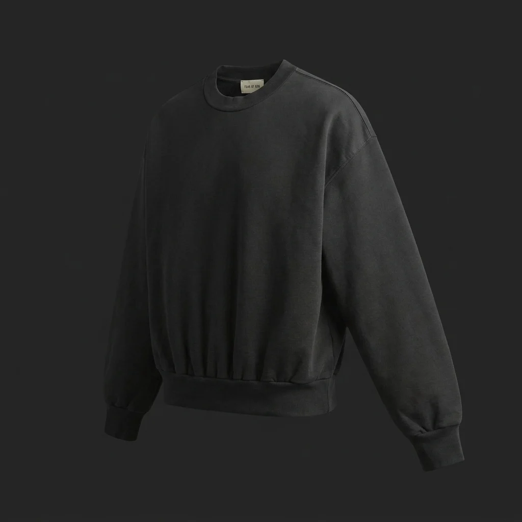 Fear Of God Sunfaded Classic Half Raglan Sweatshirt - Black