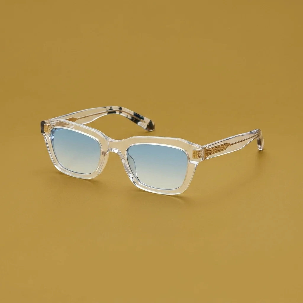 Flatlist Clint - Crystal Yellow / Dark Tortoise / Light Blue Lens