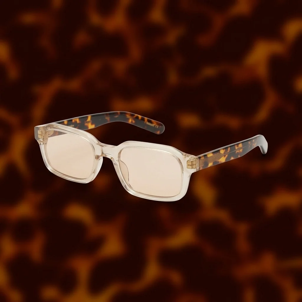 Flatlist Hanky - Crystal Beige / Dark Tortoise / Peach Lens