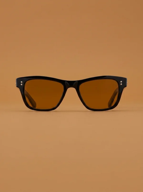 Garrett Leight Mr. Leight Damone Sunglass - Black Gunmetal / Mojave Brown Polar
