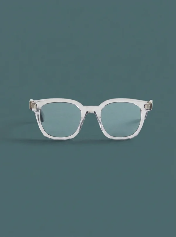 Garrett Leight Mr. Leight Rell Sunglass - Chandelier Silver / Blue Smoke