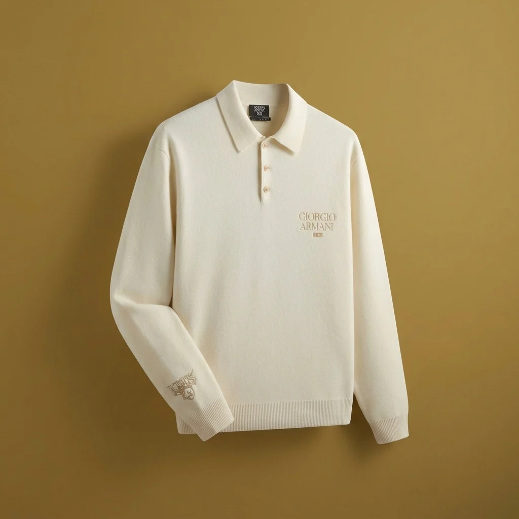 Giorgio Armani & Kith for the New York Knicks Harmon Rugby Polo - Sandrift