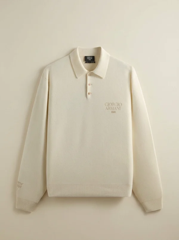 Giorgio Armani & Kith for the New York Knicks Harmon Rugby Polo - Sandrift