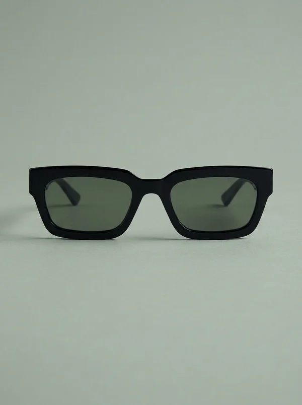 Gucci GG2069S Acetate Rectangle Sunglasses - Black / Grey