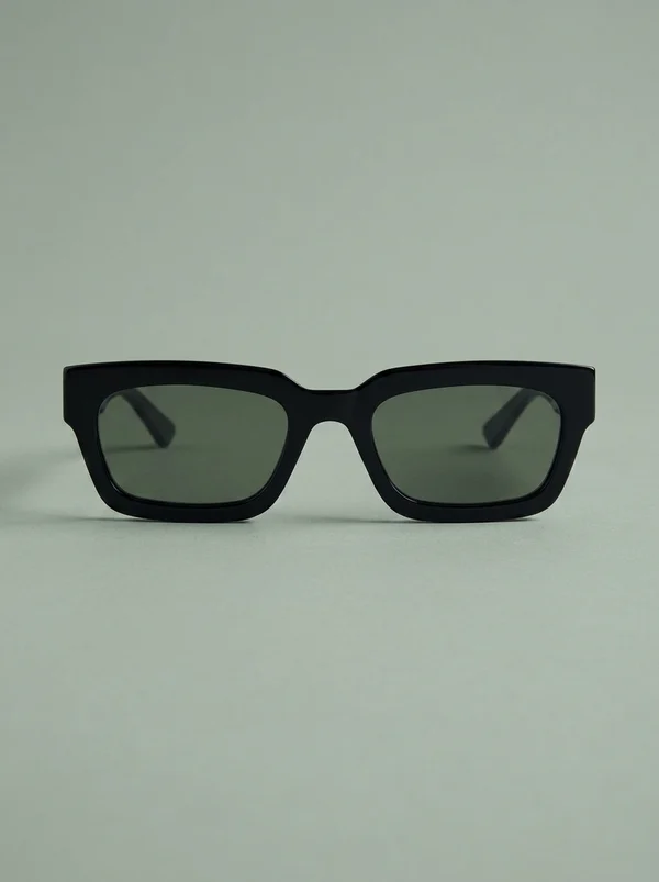 Gucci GG2069S Acetate Rectangle Sunglasses - Black / Grey