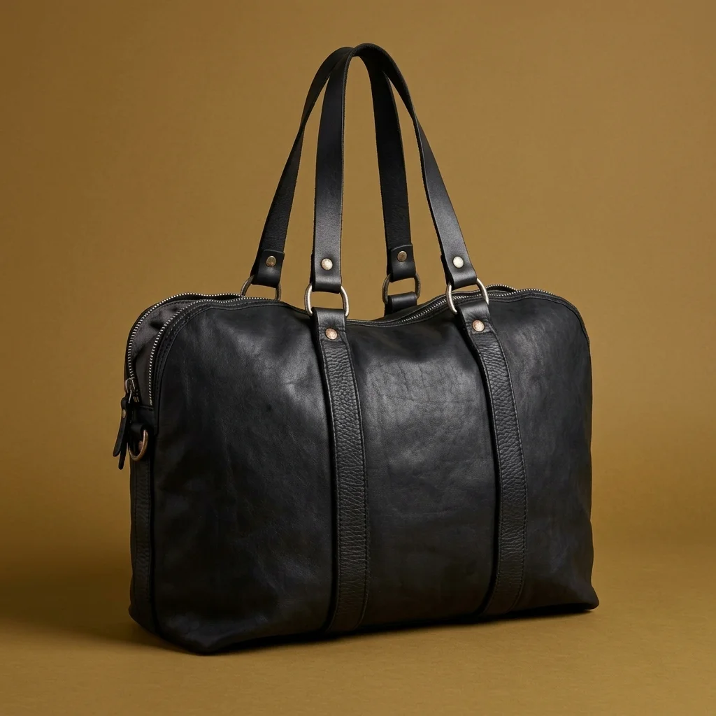 Guidi Black Soft Horse Tote