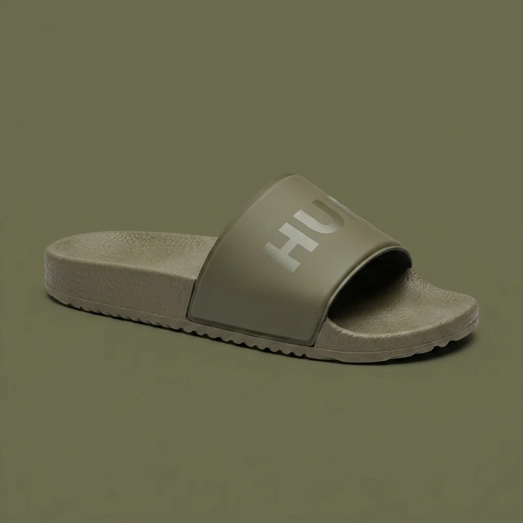 Hugo Khaki Tonal Logo Slides