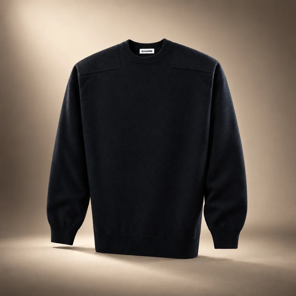 Jil Sander Crewneck Long Sleeve Jumper - Navy