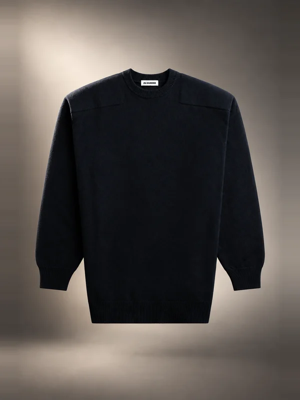 Jil Sander Crewneck Long Sleeve Jumper - Navy