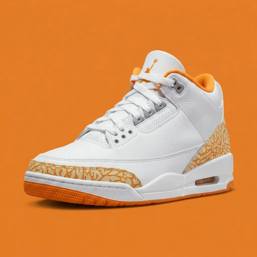 Air Jordan 3 Orange Citrus WMNS White / Cement Grey