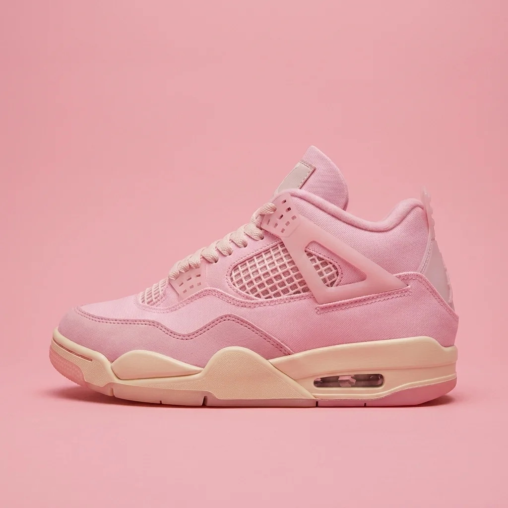 Air Jordan 4 Pink Denim Iced Carmine