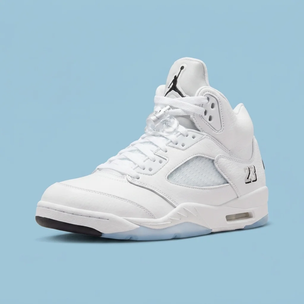 Air Jordan 5 White Metallic Silver