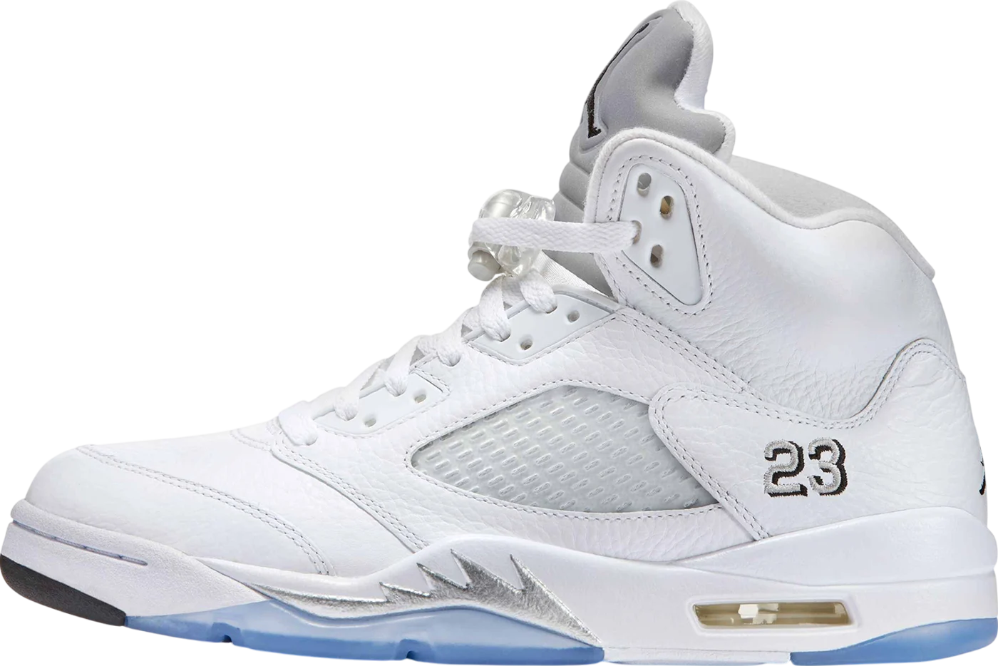Air Jordan 5 White / Black / Metallic Silver