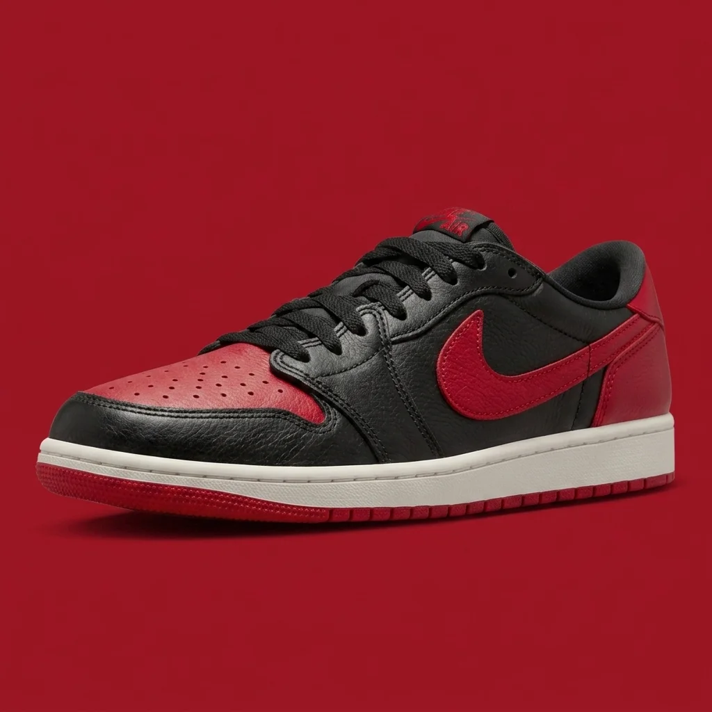 Jordan Retro 1 Low Banned Black/Black/Varsity Red