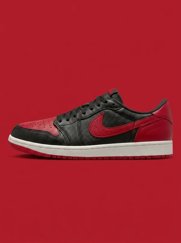 Jordan Retro 1 Low Banned Black/Black/Varsity Red