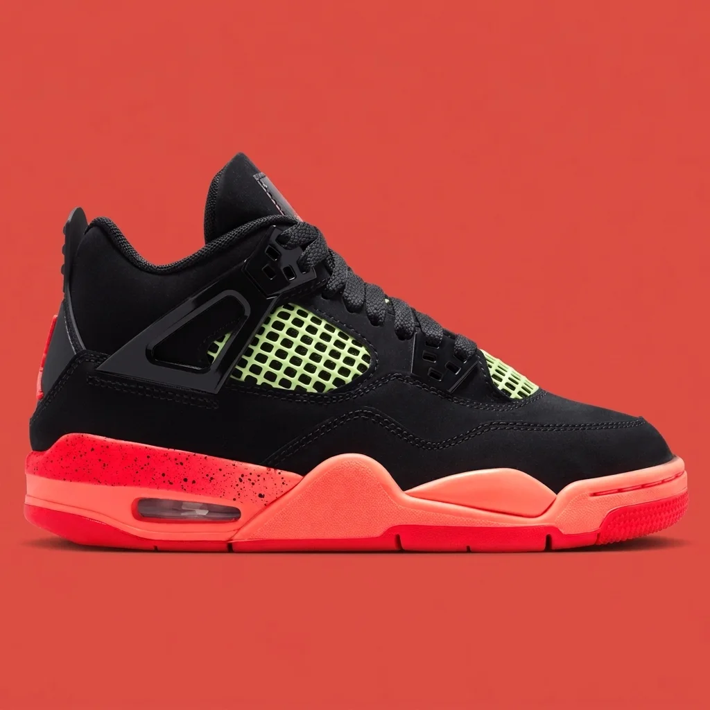 Jordan Retro 4 Black/Red/Orange