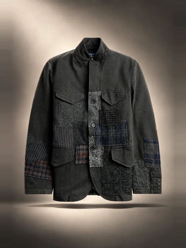 Junya Watanabe MAN Patchwork Button Jacket - Grey / Mix
