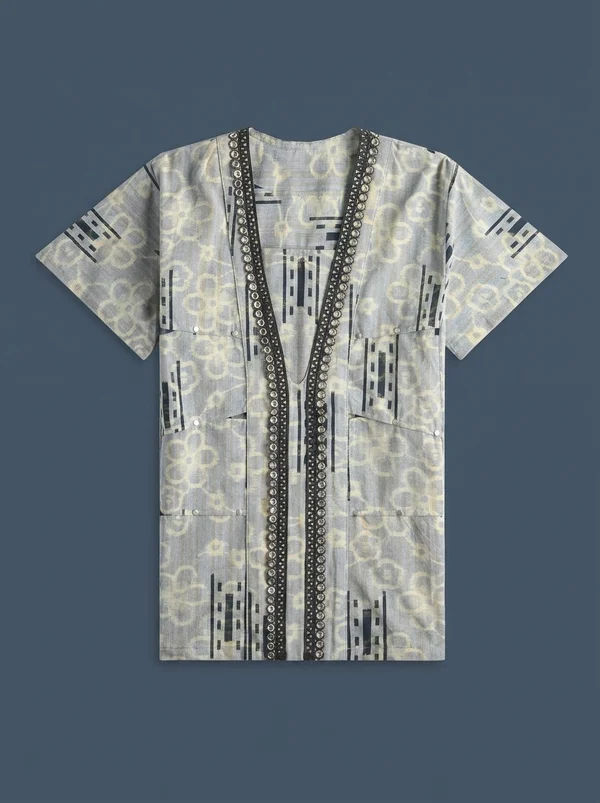 Kiko Kostadinov Hatha Panelled Shirt - Lagoon