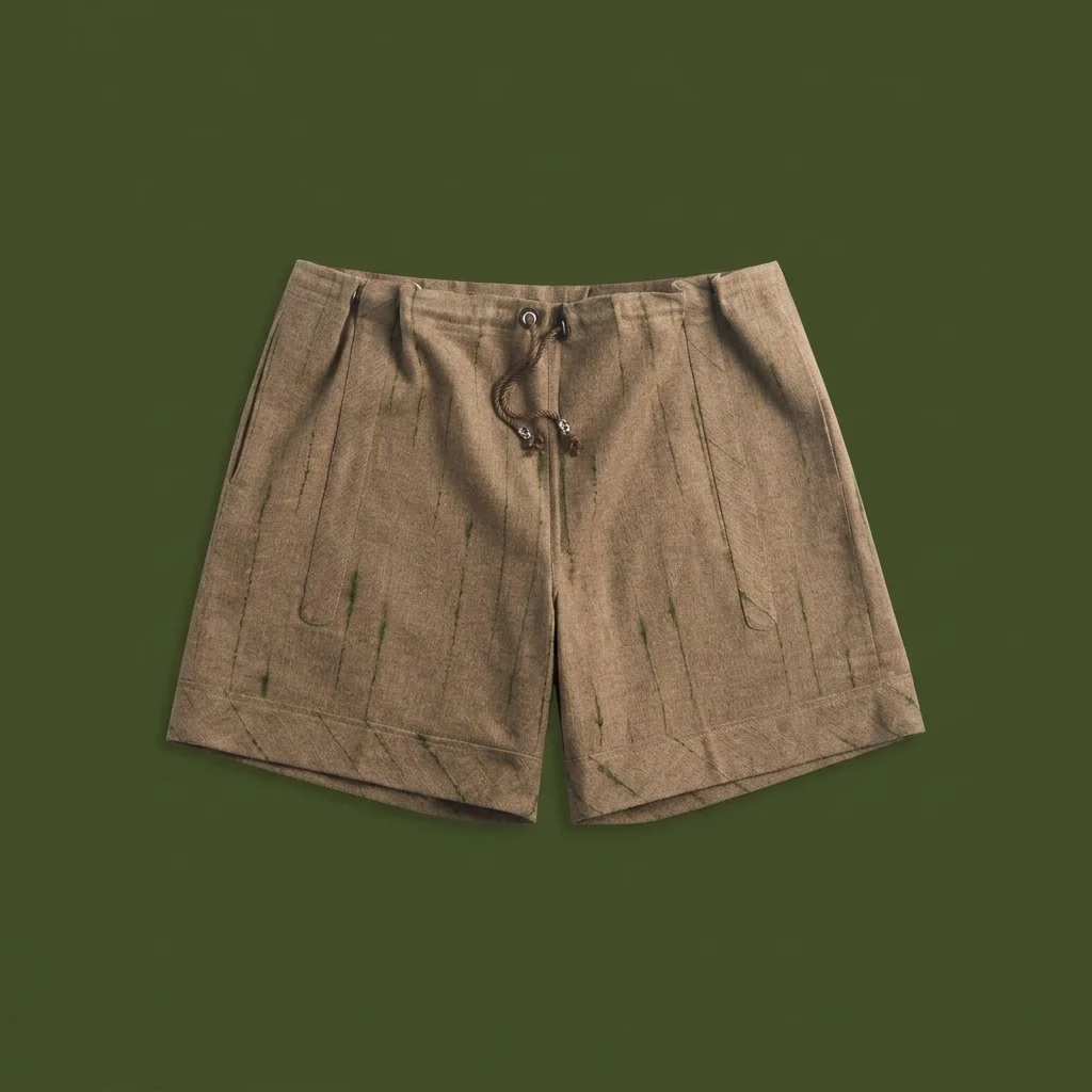 Kiko Kostadinov Mosaic Check Kyan Short - Moor Brown