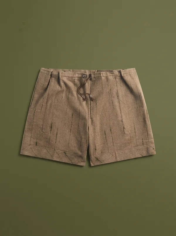 Kiko Kostadinov Mosaic Check Kyan Short - Moor Brown