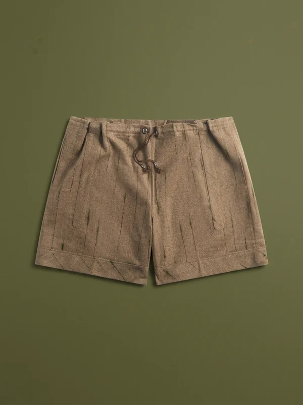 Kiko Kostadinov Mosaic Check Kyan Short - Moor Brown