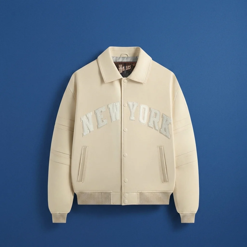 Kith & AVIREX for the New York Knicks Patrick Ewing Legend Jacket - Sandrift