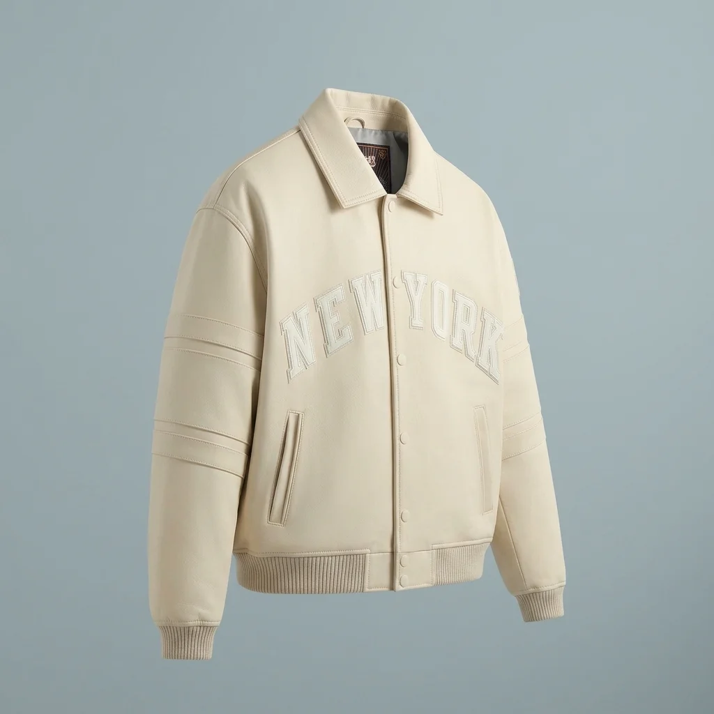 Kith & AVIREX for the New York Knicks Patrick Ewing Legend Jacket - Sandrift