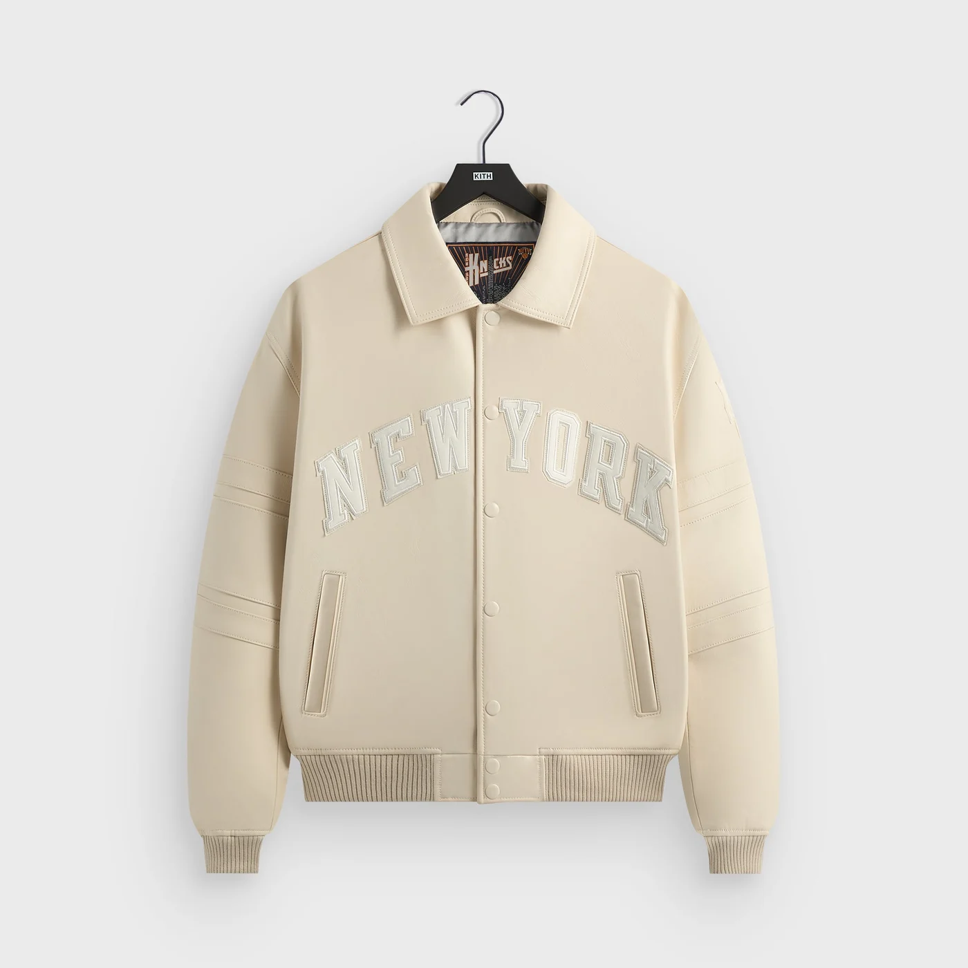 Kith & AVIREX for the New York Knicks Patrick Ewing Legend Jacket - Sandrift