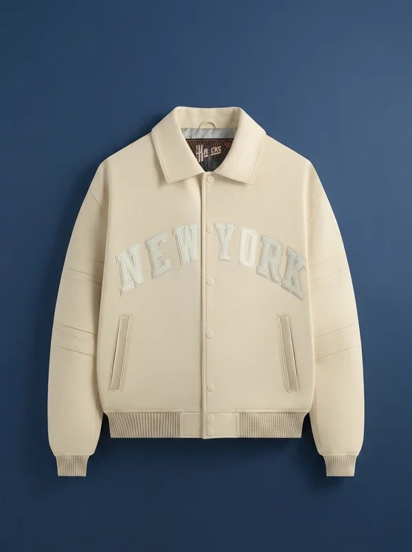 Kith & AVIREX for the New York Knicks Patrick Ewing Legend Jacket - Sandrift