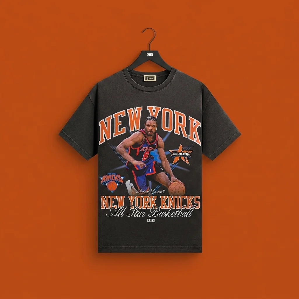 Kith for NBA All-Star New York Knicks Latrell Sprewell Vintage Tee - Black