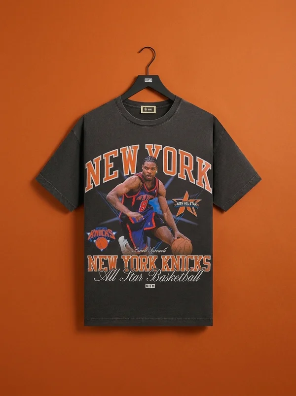 Kith for NBA All-Star New York Knicks Latrell Sprewell Vintage Tee - Black