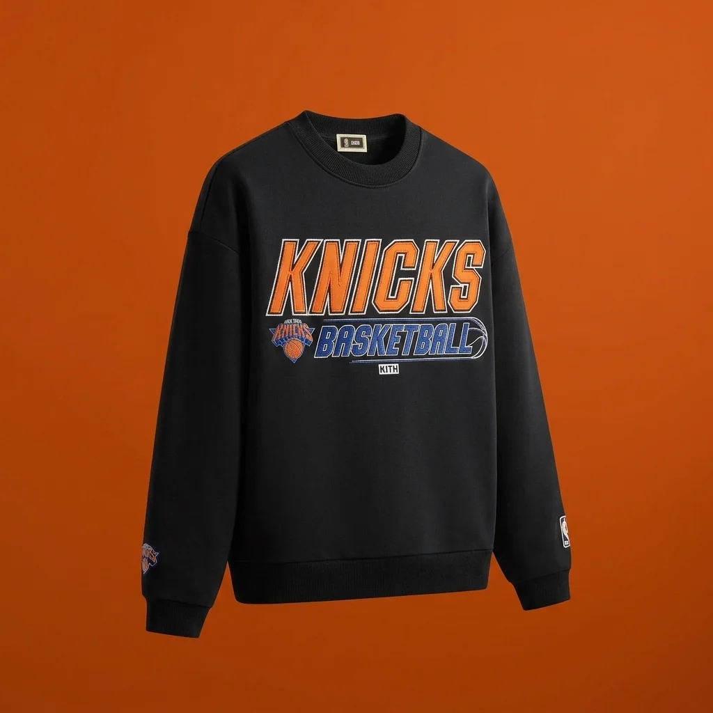 Kith for NBA All-Star New York Knicks Nelson Crewneck - Black