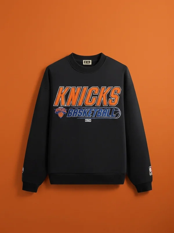 Kith for NBA All-Star New York Knicks Nelson Crewneck - Black