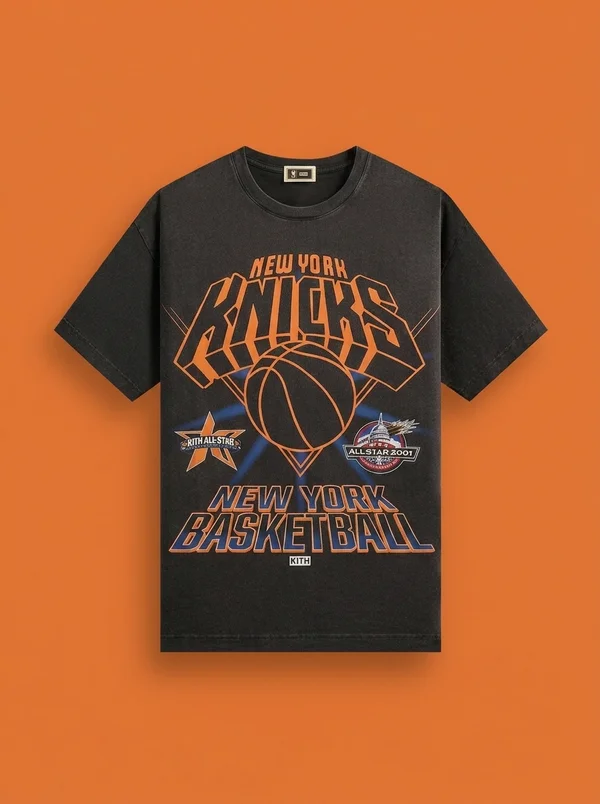 Kith for NBA All-Star New York Knicks Vintage Tee - Black