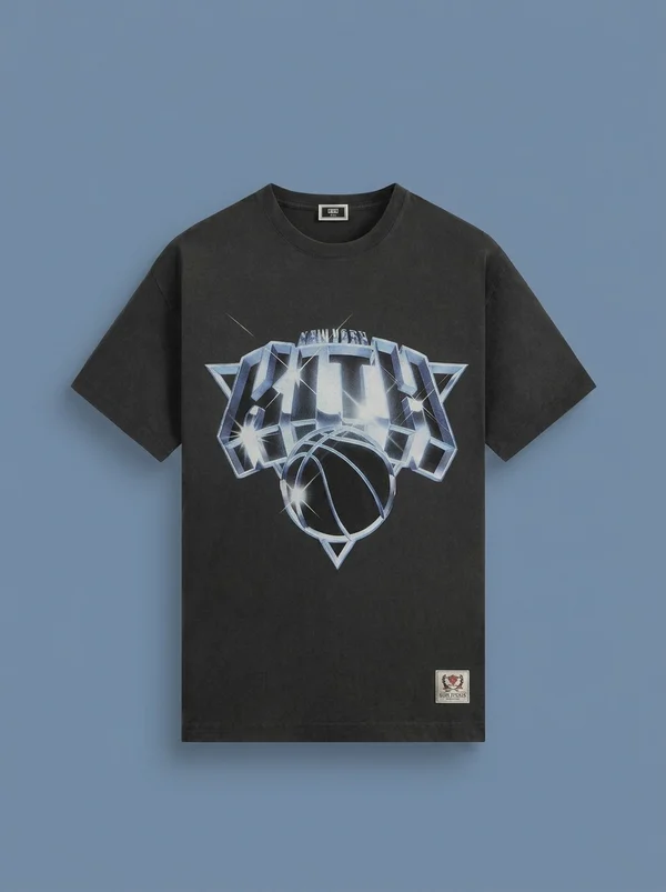 Kith for the New York Knicks Chrome Vintage Jones Tee - Black