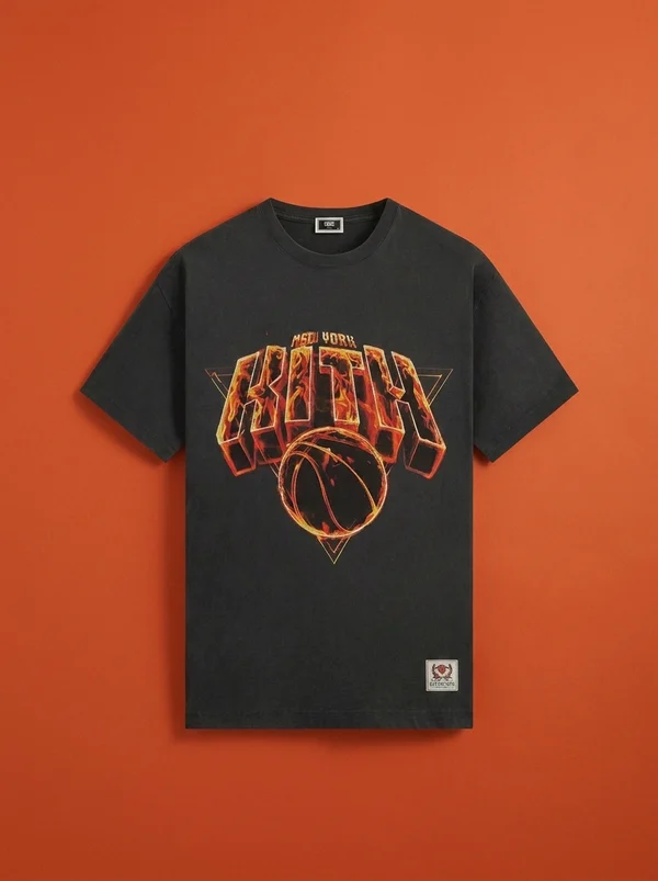 Kith for the New York Knicks Fire Vintage Jones Tee - Black