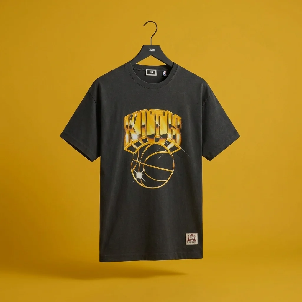 Kith for the New York Knicks Gold Vintage Jones Tee - Black