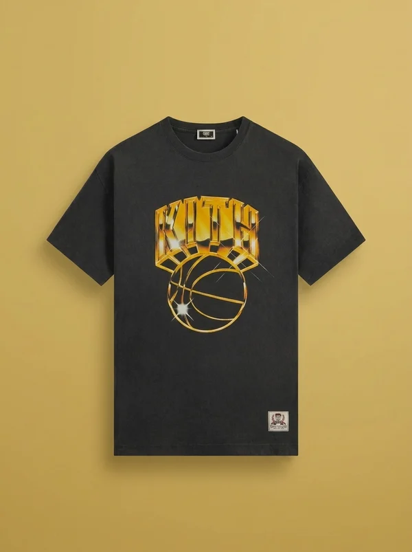 Kith for the New York Knicks Gold Vintage Jones Tee - Black